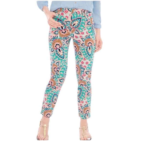 CHICO’s SO SLIMMING Medallion Girlfriend Paisley Print Pants Size 3T (16 Tall) - Picture 1 of 9